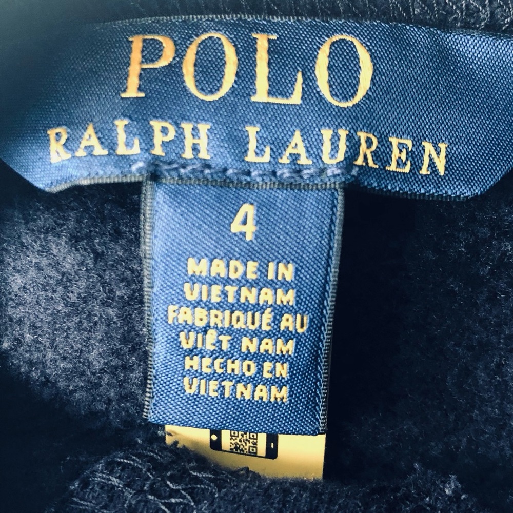 New! Polo by Ralph Lauren Navy Crewneck with Iconic Polo Bear - Picture 2 of 5